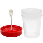 Контейнер для биопроб, 60 мл нестерильный с крышкой ложкой-шпателем инд. упак.