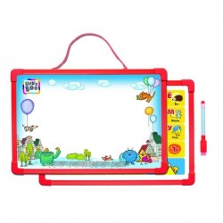 Игрушка Kribly Boo Доска для рисования с алфавитом с маркером розовая