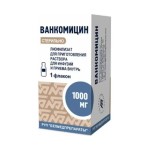 Ванкомицин, лиофилизат для приготовления раствора для инфузий и приема внутрь 1000 мг 1 шт