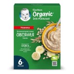 Каша безмолочная, Gerber (Гербер) 180 г Органик 6+ овсяная с бананом