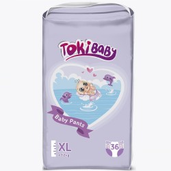 Подгузники-трусики 36 шт. Tokibaby 12+ кг р. XL
