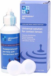 Раствор для ухода за контактными линзами Офтальмикс БИО 80 мл