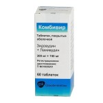 Комбивир, таблетки покрытые пленочной оболочкой 300 мг+150 мг 60 шт