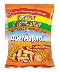Отруби 200 г Диетмарка пшеничные с морковью и луком