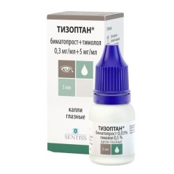 Тизоптан капли глазн. 0.3 мг/мл+5 мг/мл 3 мл 1 шт.