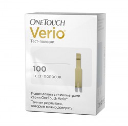 Тест-полоски OneTouch Verio Верио для глюкометра УанТач Верио Ай Кью 100 шт.